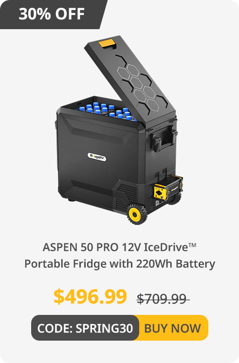 ASPEN 50 PRO 12V IceDrive™ Portable Fridge with 220Wh Battery