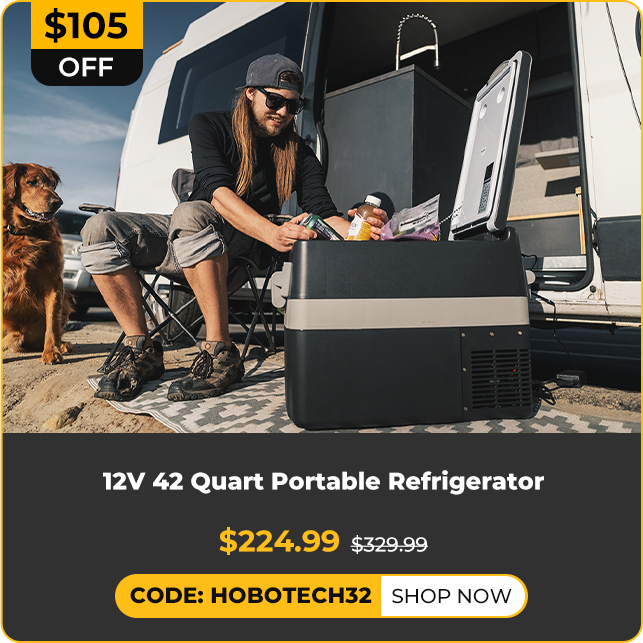 BougeRV 12V 42 Quart (40L) Portable Fridge/Freezer