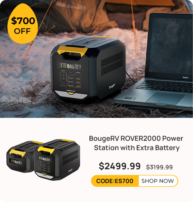 BougeRV ROVER2000 Power Station with Extra Battery