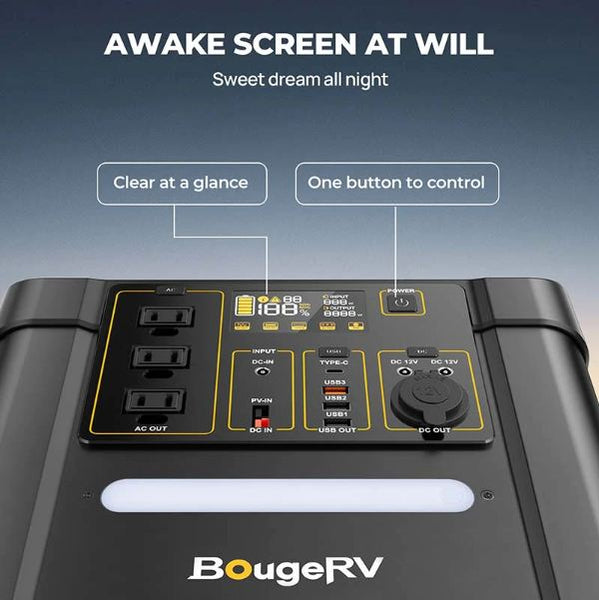 BougeRV battery backups for CPAPs are easy to use with one-button control