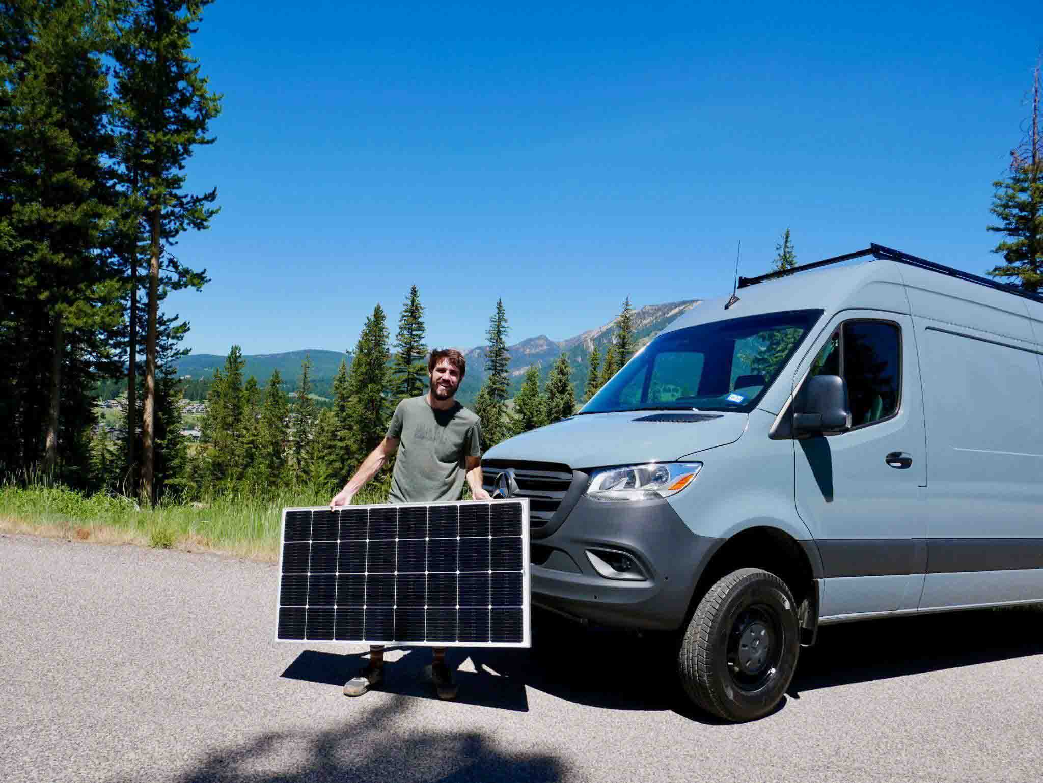 BougeRV lightweight rigid solar panels