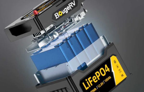 BougeRV’s 12V lithium-ion battery is made of premium Grade A cells