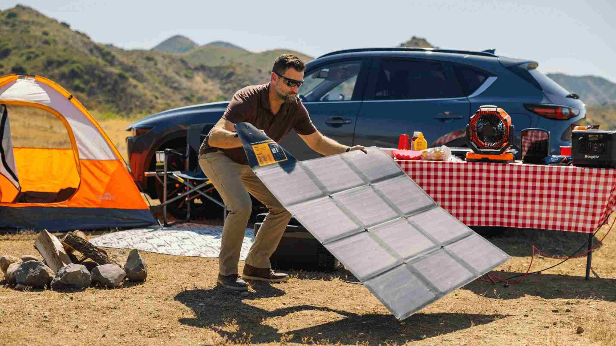 Bougerv foldable solar panels for camping