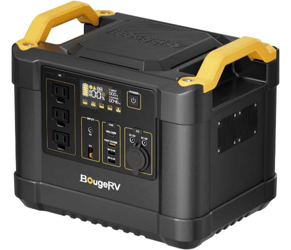 Compact NCM 1100Wh BougeRV Portable Power Station To Power Your Small And Medium-Size Appliances And Devices For Camping And Home Use