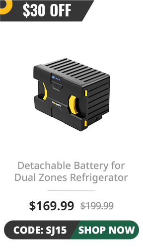 Detachable Battery of Dual-Zone Portable Fridge