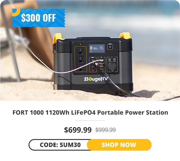 FORT 1000 1120Wh LiFePO4 Portable Power Station