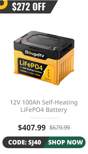 12V 1280Wh/100Ah Self-Heating LiFePO4 Battery