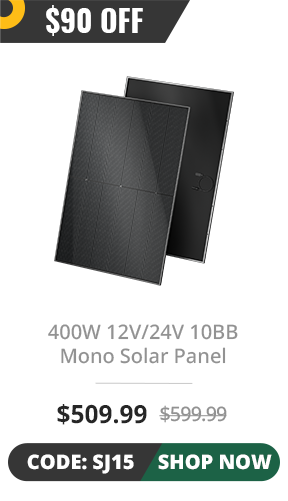 BougeRV 400W 12V/24V 10BB Mono Solar Panel