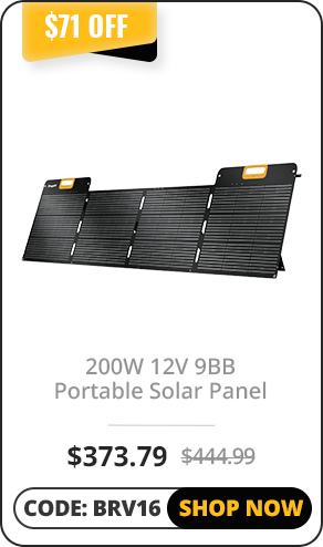 200W 12V 9BB Portable Solar Panel
