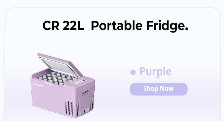 BougeRV 12V 23 Quart Purple Mini Fridge