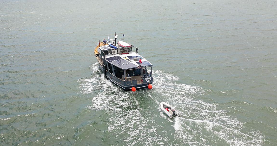 Using BougeRV's Yuma CIGS flexible solar panels on a boat-1