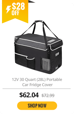 BougeRV 12V 30 Quart (28L) Portable Car Fridge Cover