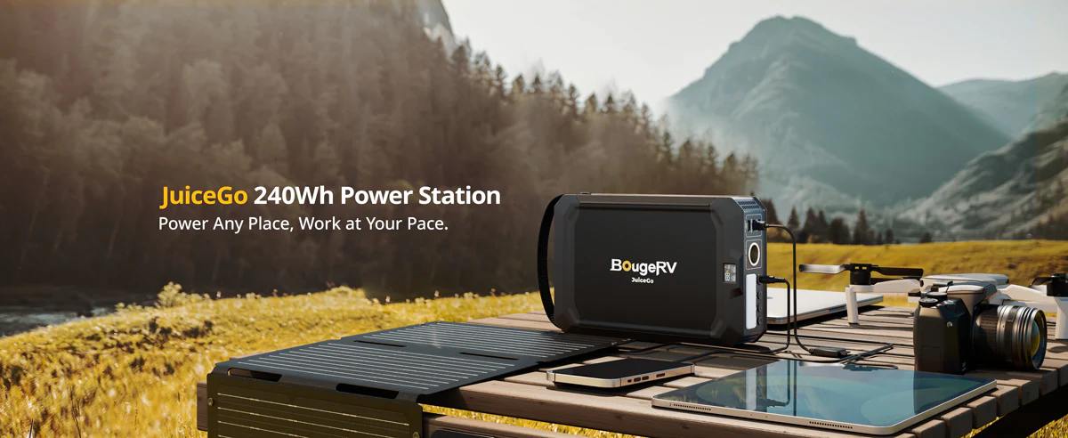 BougeRV’s JuiceGo portable power station can run cameras, laptops, drones, and more small electronics