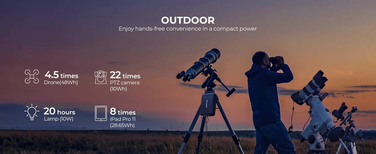 BougeRV’s JuiceGo portable power station for stargazing