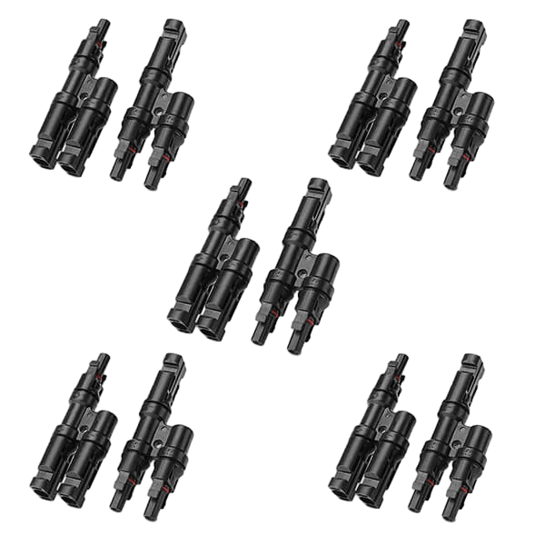 Solar Branch Connectors Y Connector in Pair MMF+FFM Parallel Connection (5 Pairs)