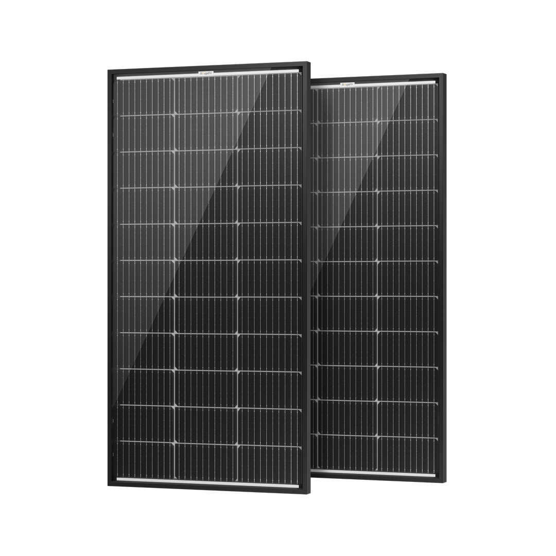 BougeRV 200W(100W*2PCS) 12V 9BB Mono Bifacial Solar Panel