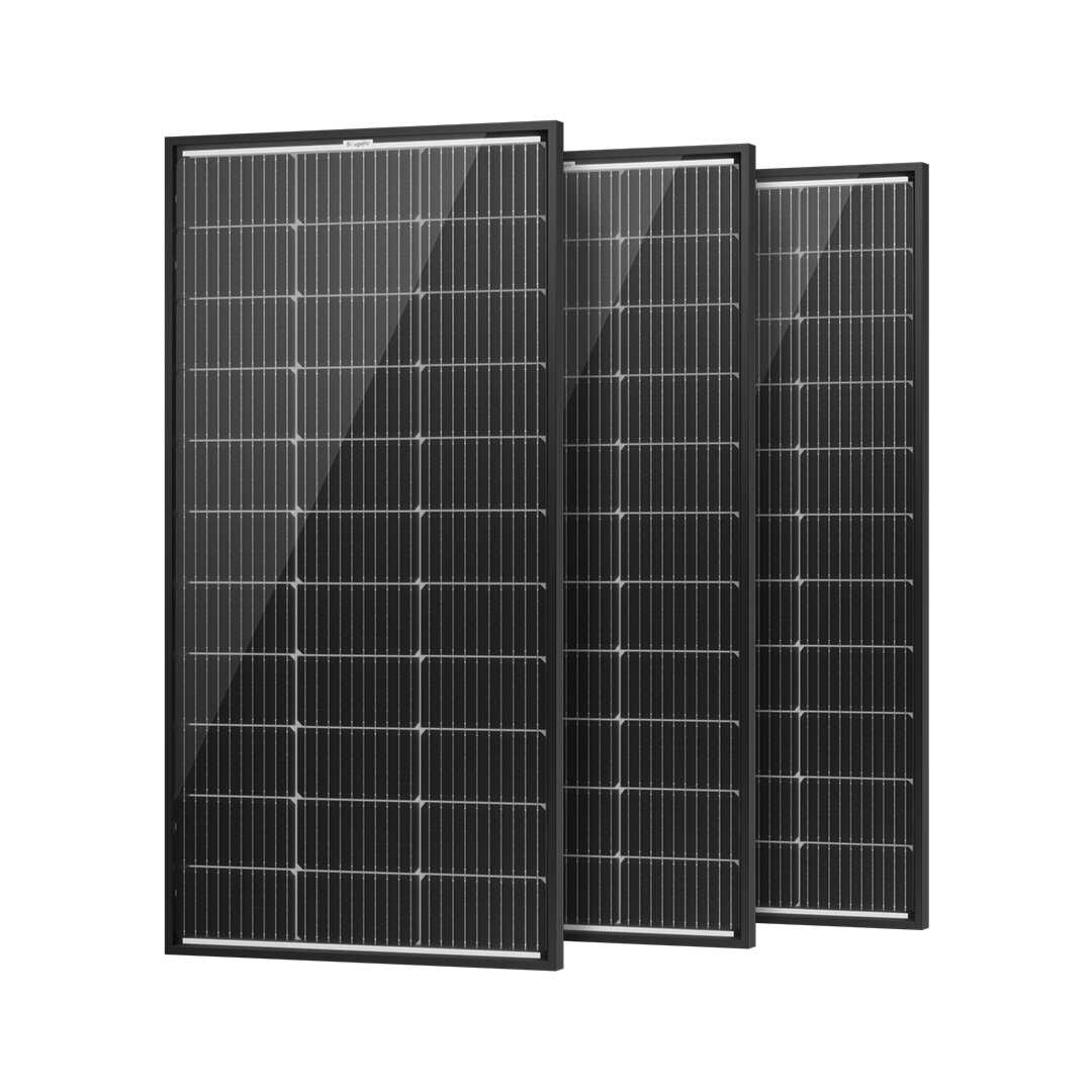BougeRV 300W(100W*3PCS) 12V 9BB Mono Bifacial Solar Panel