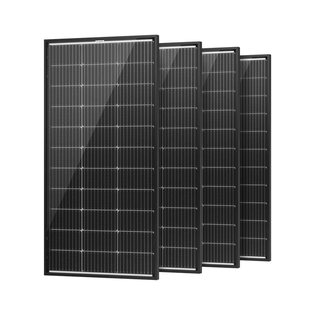 BougeRV 400W(100W*4PCS) 12V 9BB Mono Bifacial Solar Panel