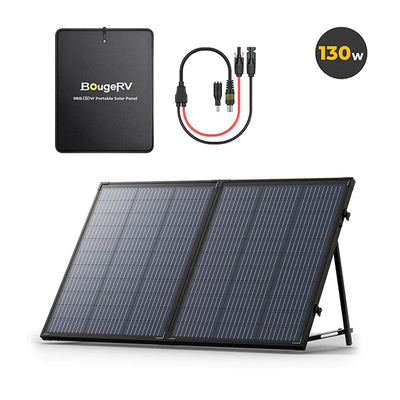 BougeRV 48QT Refrigerator with 130W Portable Solar Panel Kits ISE4501 —  Elegant Home USA