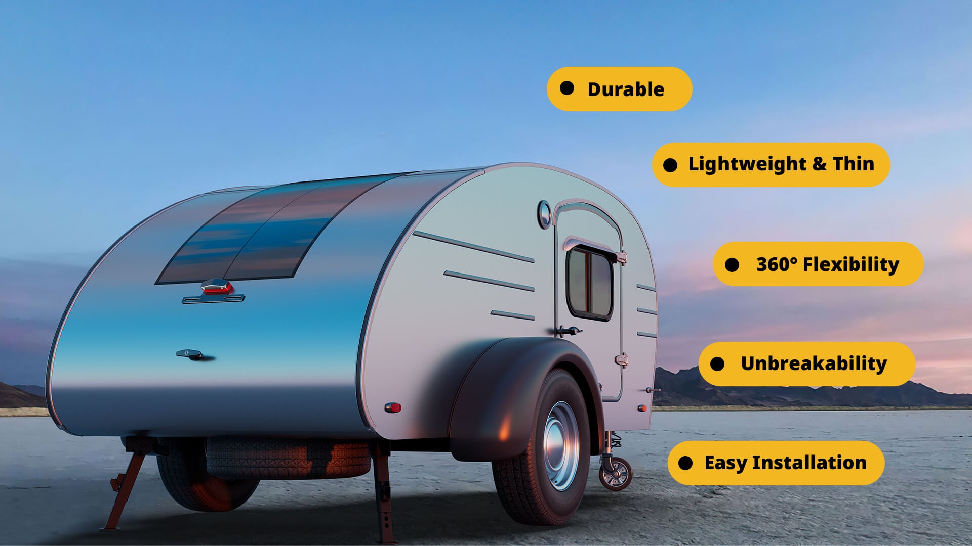 teardrop solar panel