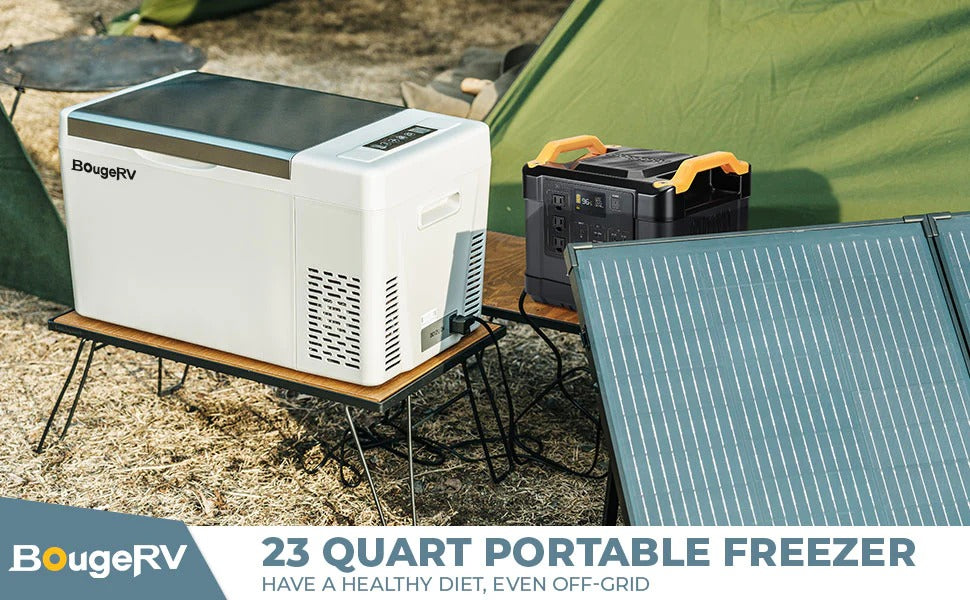 12V 30 Quart Portable Refrigerator for Camping