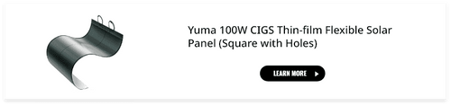 Yuma 100W CIGS Thin-film Flexible Solar Panel (Square with Holes)