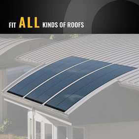 The CIGS Solar Panel is fitting all kinds of roofs