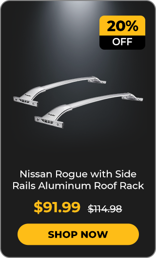 Nissan Rogue with Side Rails Aluminum Roof Rack Cross Bars (2014-2020)