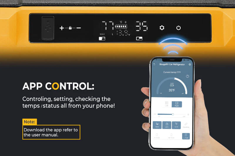 12V 59 Quart Portable Refrigerator with app control
