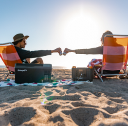 Beach camping