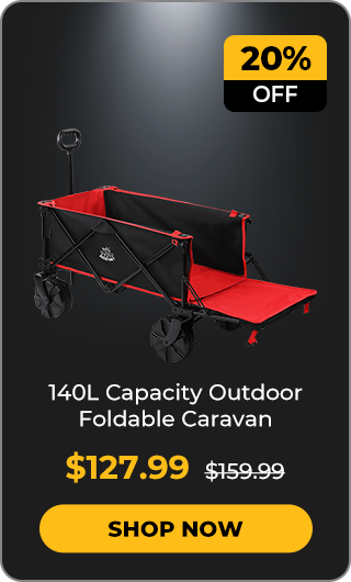 140L Capacity Outdoor Foldable Folding Wagon（DEERFAMY）