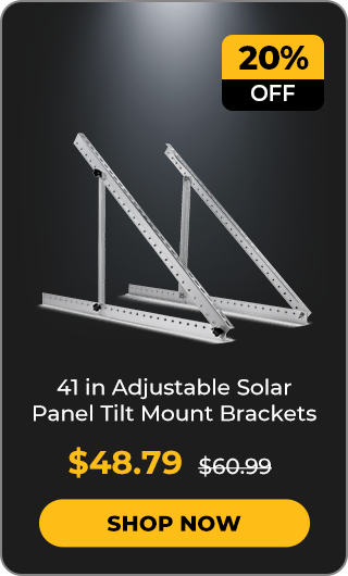 41 in Adjustable Solar Panel Tilt Mount Brackets