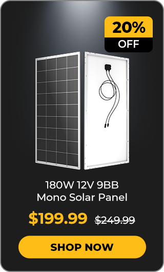 180W 12V 9BB Mono Solar Panel