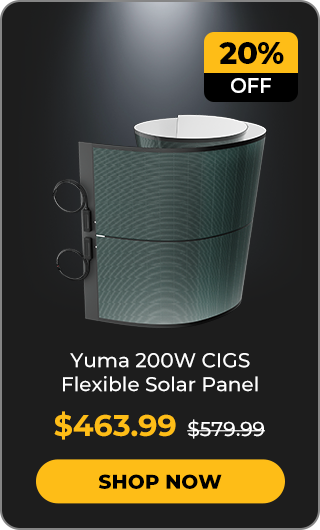 Yuma 200W CIGS Thin-film Flexible Solar Panel (Rectangle with Adhesive)
