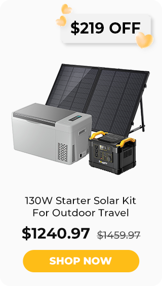 130W Portable Solar Kit for Outdoor Travel & Emergencies