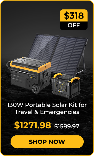130W Portable Solar Kit for Outdoor Travel & Emergencies