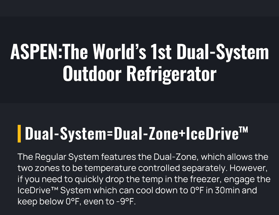 ASPEN:The World’s 1st Dual-System Outdoor Refrigerator