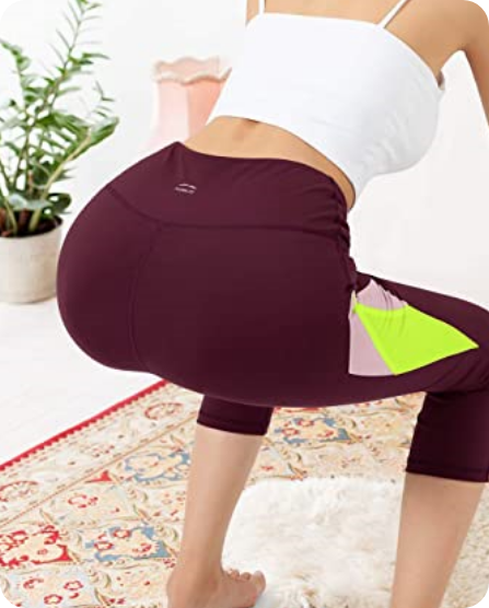 ALONG FIT Soft Mesh Yoga Pants with Side Pockets Workout High Waist  Breathable Stretchy Leggings for Women BK007 CA,M : : Clothing,  Shoes & Accessories