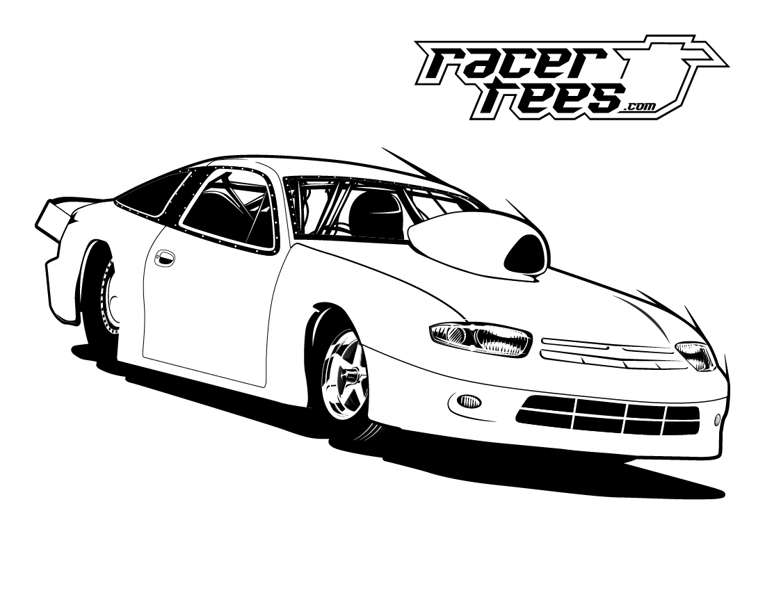 Download Free Drag Racing Coloring Book Pages Racer Tees