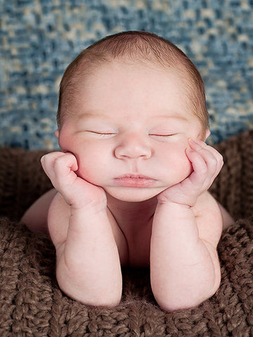 Taupe newborn baby layering bump blanket