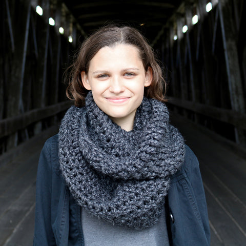 Two Seaside Babes 2019 Fall Collection - Charcoal Gray Infinity Scarf