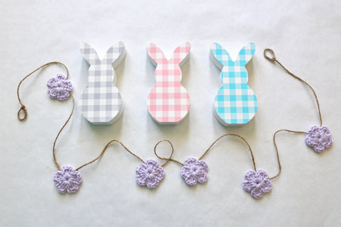 Lavender Spring & Easter flower farmhouse garland