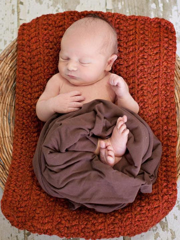 Pumpkin spice newborn baby layering bump blanket