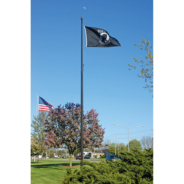 black flag pole