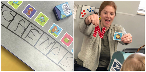 using Bjorem speech sound cues to work on early literacy for sound to letter correspondence matching letters to sounds in the classroom or speech therapy