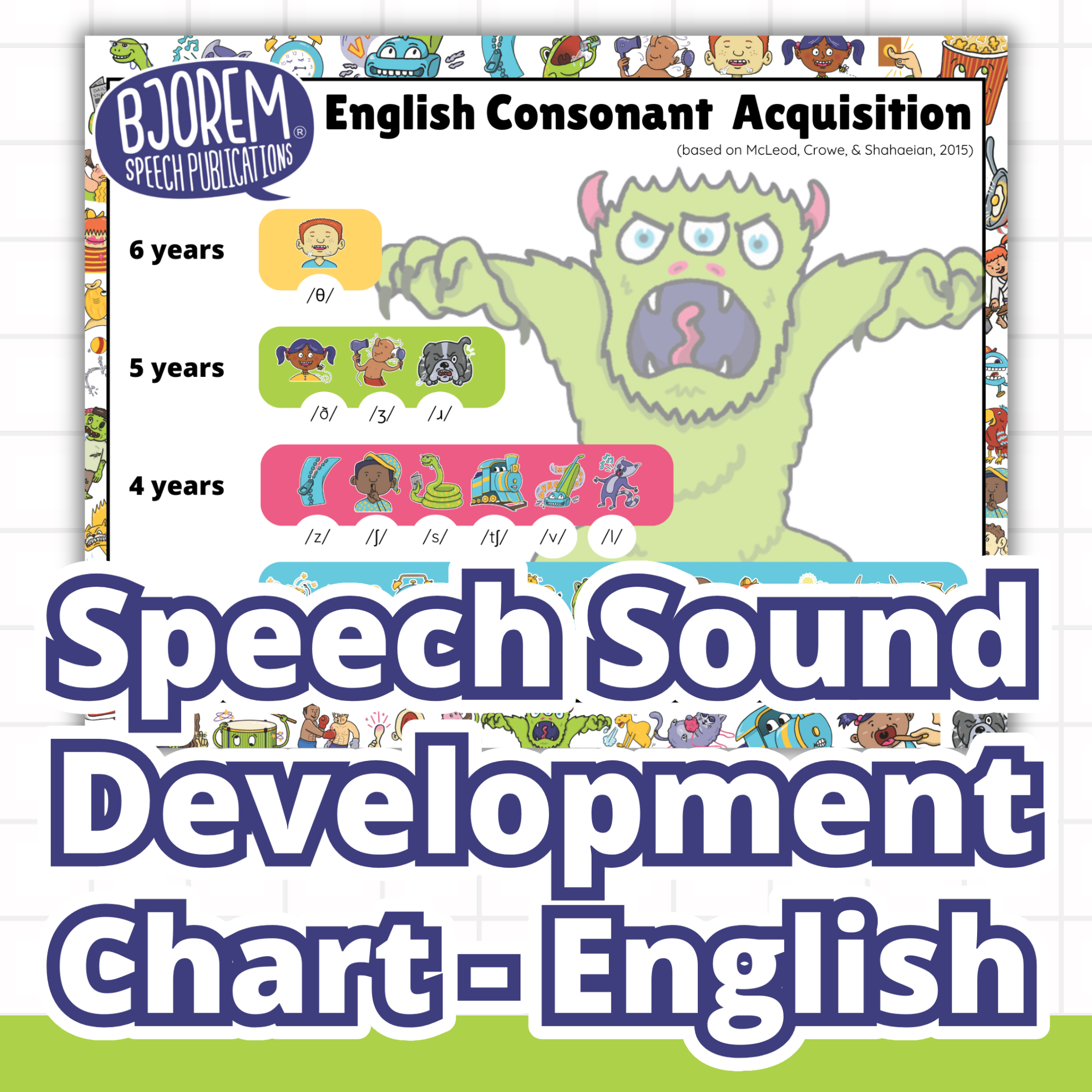 Speech Sound Development Chart - English Consonant Acquisition - Free Digital Download