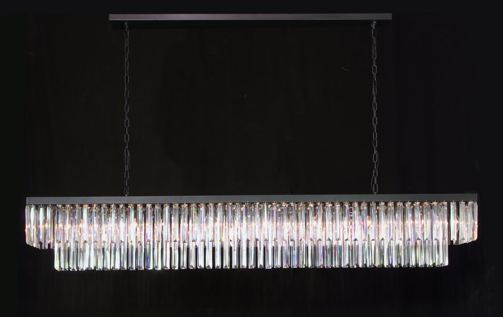 rectangular fringe chandelier