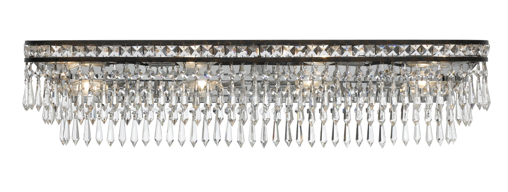 bronze crystal vanity light