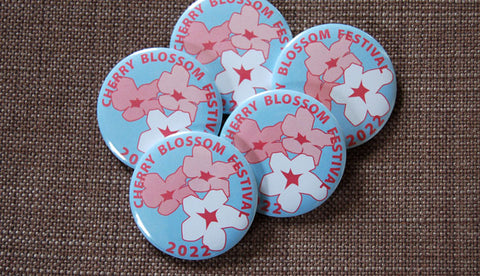 Cherry Blossom Festival 2022 pins by Ellen at Yellow Dot Shop