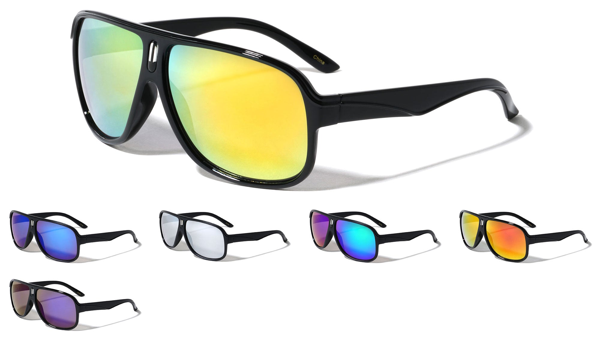 Color Mirror Aviators Wholesale Bulk Sunglasses Frontier Fashion Inc